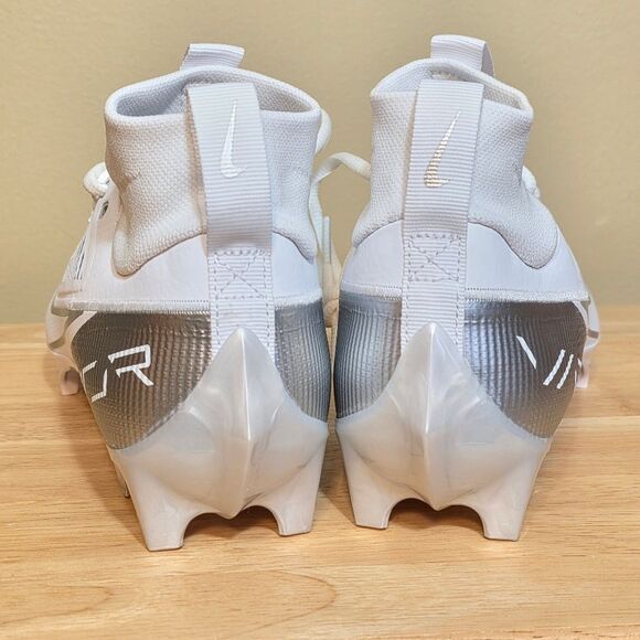 Nike Vapor Edge Pro 360 2 Football Cleats White Silver DA5456-102 Men's Size 8.5 - Picture 4 of 6